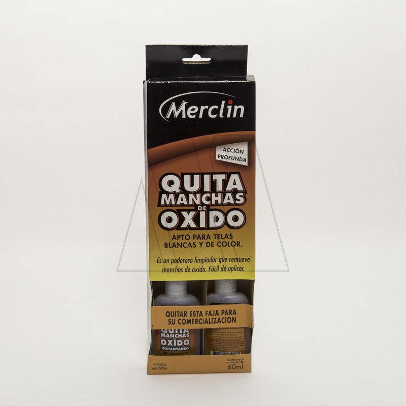 QUITA MANCHAS DE OXIDO MERCLIN 60ML X UN