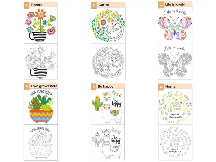 LIENZO C/DISEÑO PARA BORDAR 20CM X 20CM