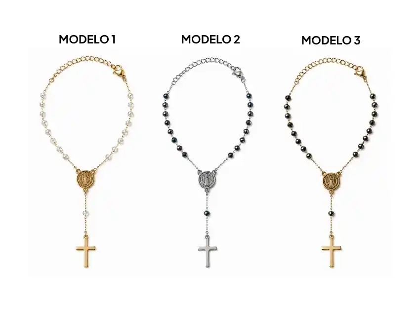 PULSERA ROSARIO REGULABLE 19,5CM