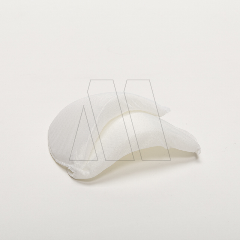 HOMBRERA C/FORMA CORTA FORRADA BLANCA X 12 PARES