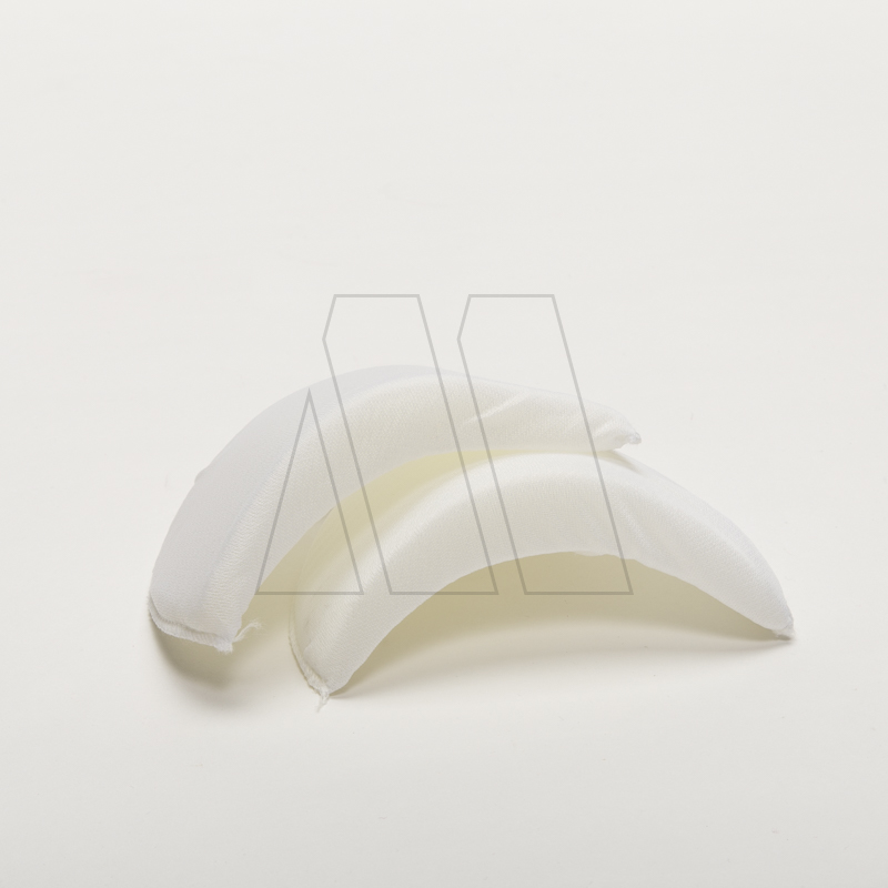 HOMBRERA C/FORMA MEDIANA FORRADA BLANCA X 12 PARES
