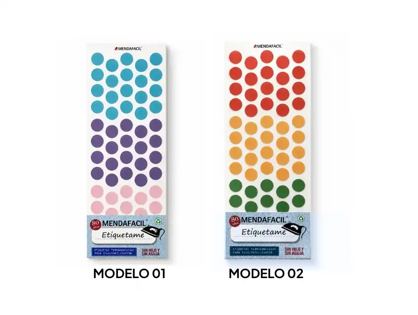 MENDAFACIL CIRCULOS IDENTIFICADORES TERMOADHESIVOS 12MM X 6UN
