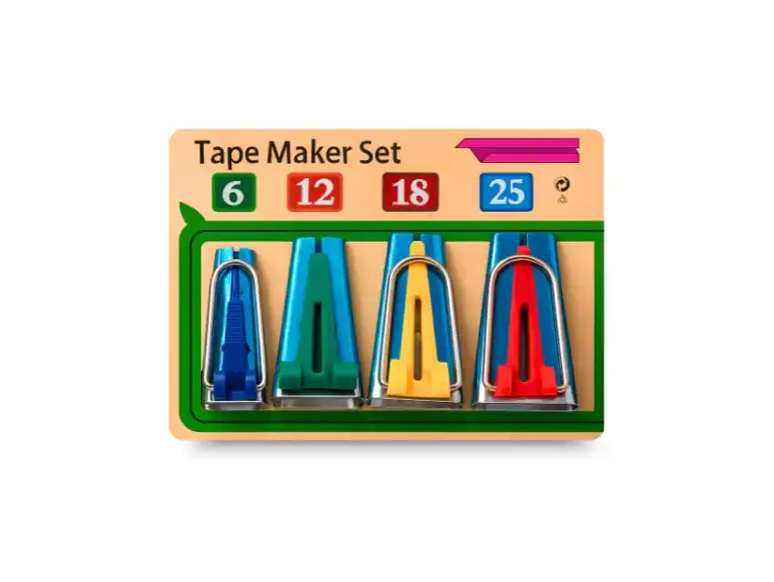 SET DE BOQUILLAS PARA CINTA AL BIES X 4 MEDIDAS (6, 12, 18 y 25 MM)