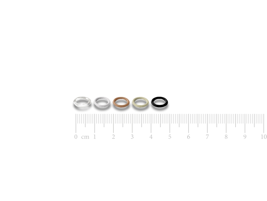 ARGOLLA DE PLASTICO PARA LENCERIA 6MM X 50UN