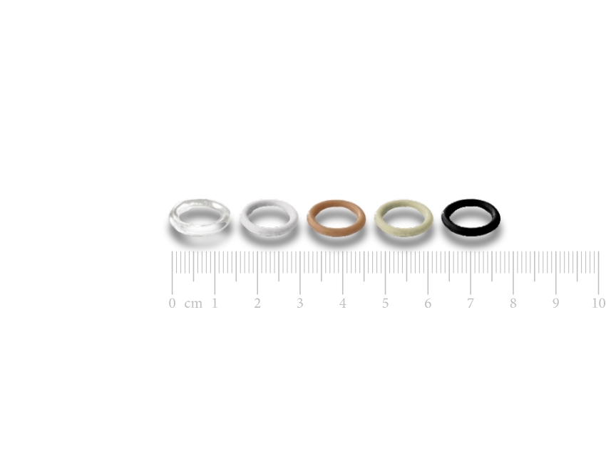 ARGOLLA DE PLASTICO PARA LENCERIA 13MM X 50UN