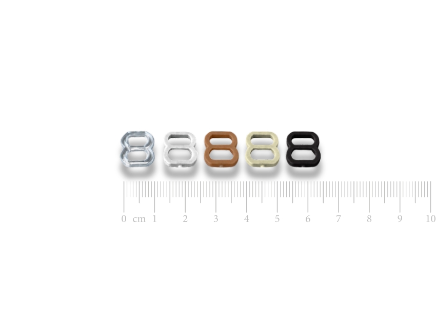 PASADOR DE PLASTICO PARA LENCERIA 11MM X 50UN