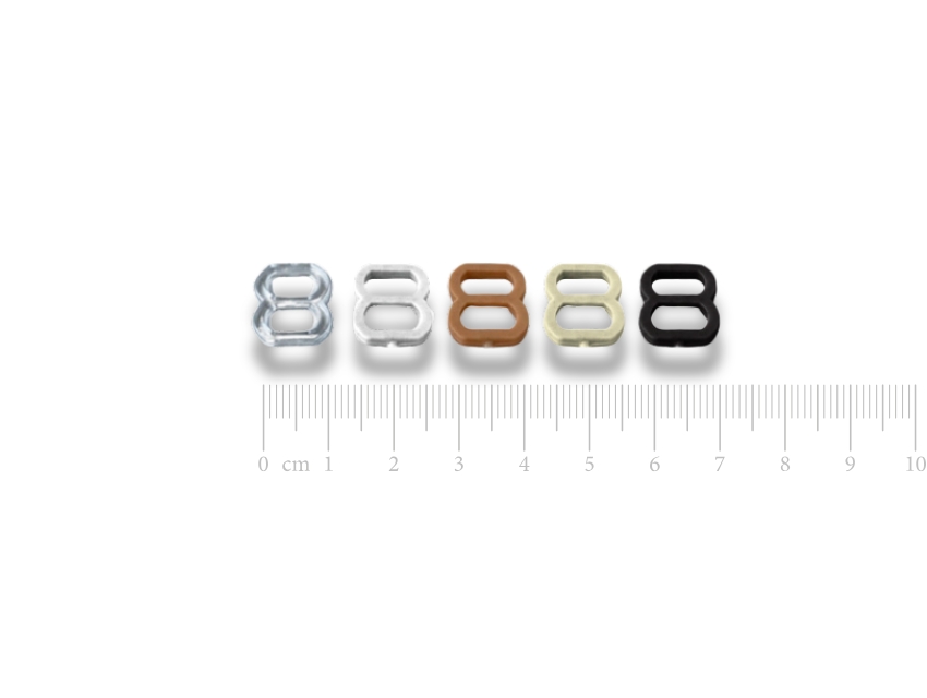 PASADOR DE PLASTICO PARA LENCERIA 13MM X 50UN