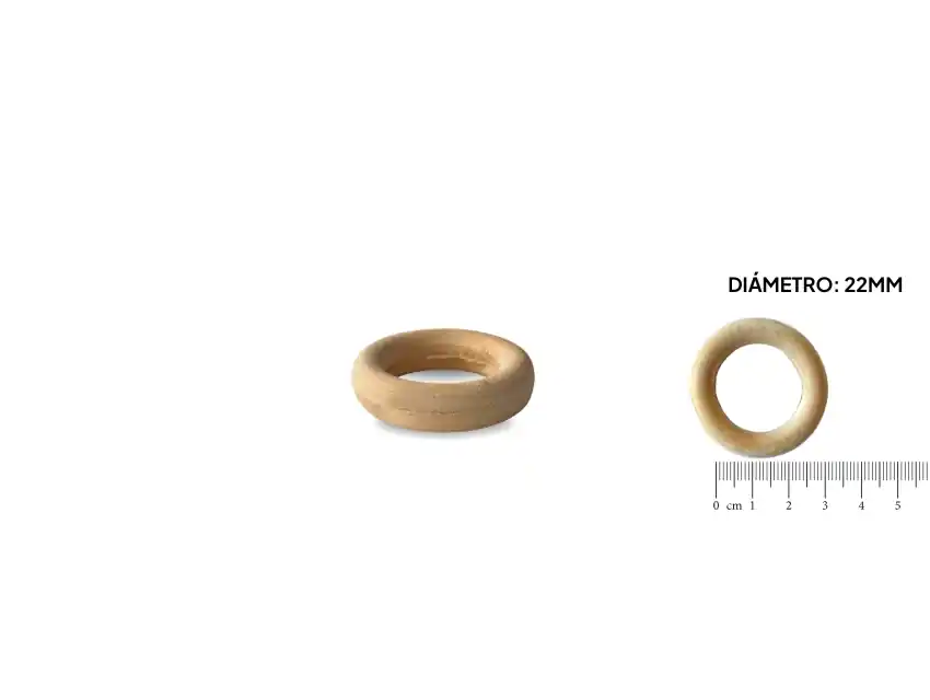 ARGOLLA DE MADERA SIN LUSTRAR X 22MM