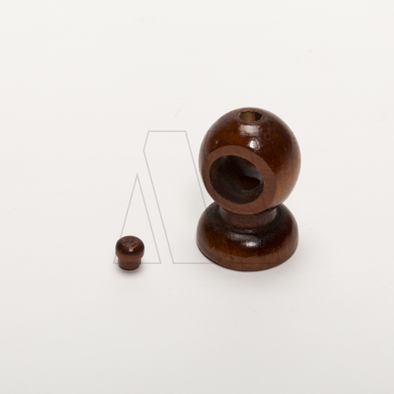 SOPORTE PARED P/BARRAL 22MM MADERA LUSTRADA