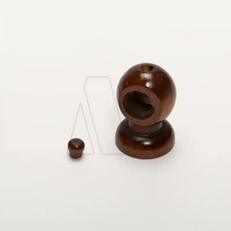 SOPORTE PARED P/BARRAL 22MM MADERA LUSTRADA