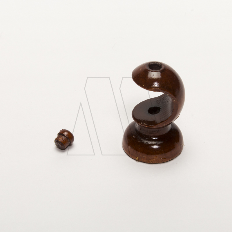 SOPORTE PASANTE P/BARRAL 22MM MADERA LUSTRADA