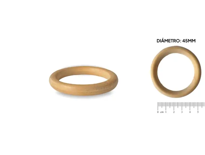 ARGOLLA DE MADERA SIN LUSTRAR X 45MM