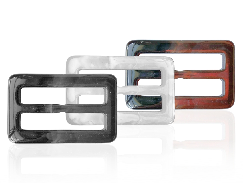  PASADOR HEBILLA PLASTICA VETEADA RECTANGULAR PASE 45MM X 6UN 