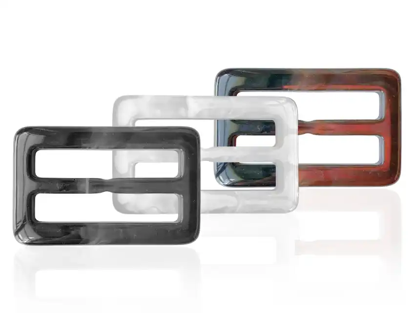  PASADOR HEBILLA PLASTICA VETEADA RECTANGULAR PASE 45MM X 6UN 
