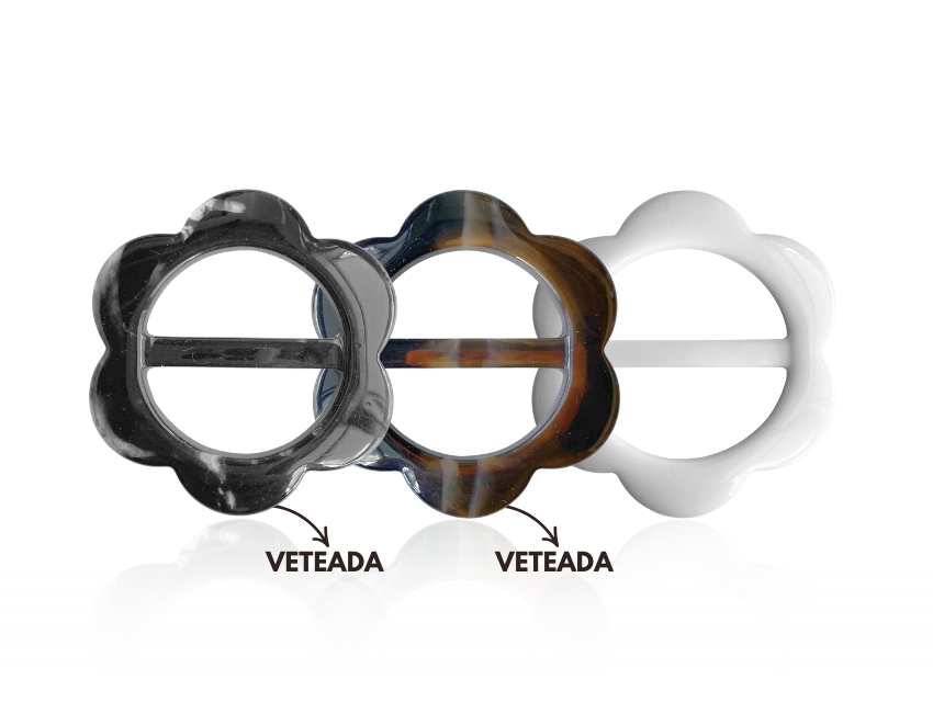PASADOR HEBILLA PLASTICA FLOR PASE 30MM X 6UN