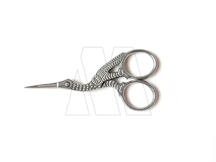 TIJERA CIGÜEÑA PLATA 9CM