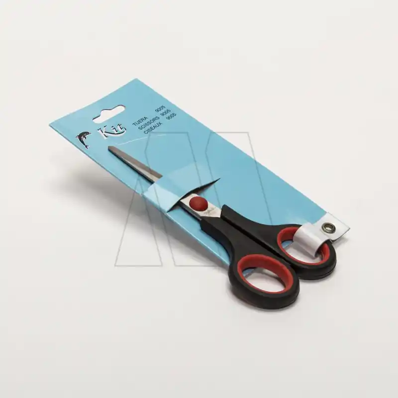 TIJERA KITALUMINIO C/MANGO PLASTICO P/MANUALIDADES 14CM (9005)