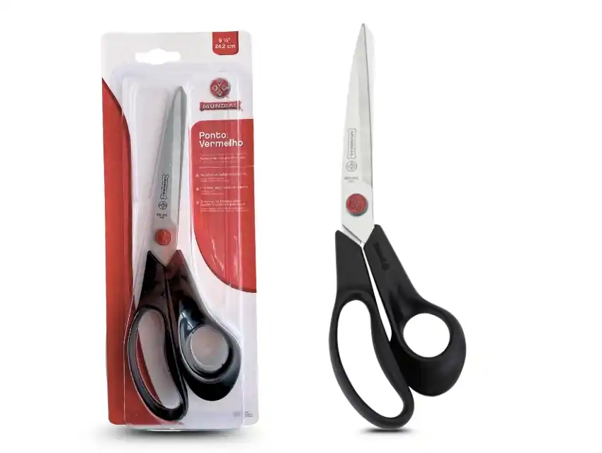 TIJERA MUNDIAL DE COSTURA REFORZADA PUNTO ROJO 9 1/2