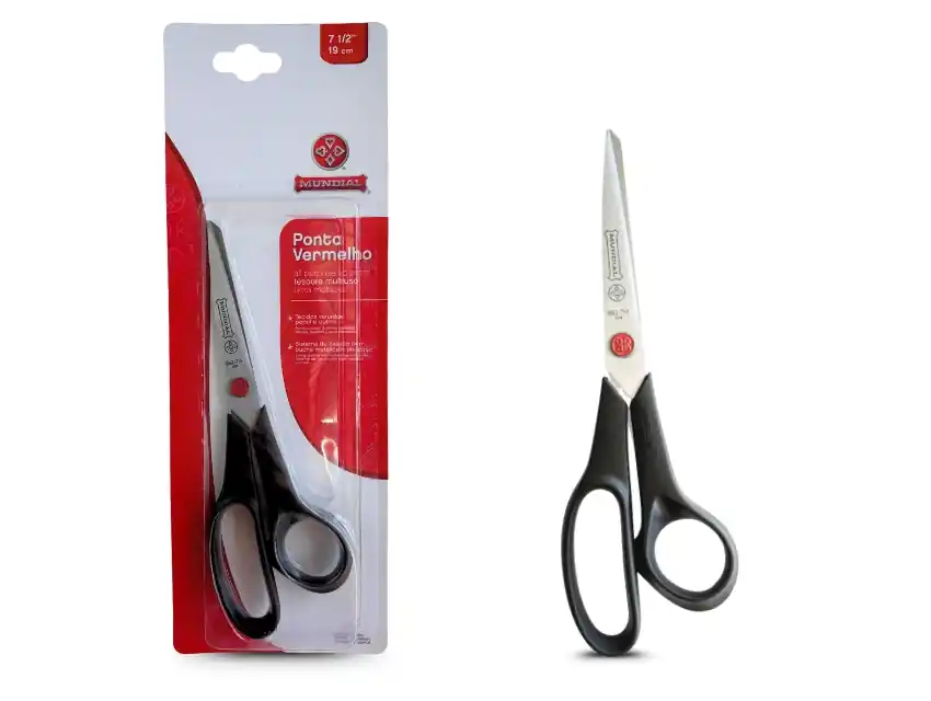 TIJERA MUNDIAL MULTIUSO PUNTO ROJO 7 1/2