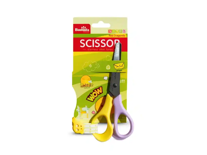 TIJERA C/MANGO PLASTICO COLORES P/MANUALIDADES 13CM 