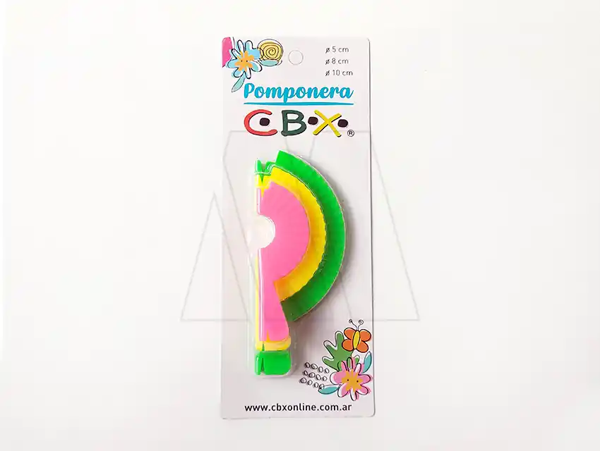 SET 3 POMPONERAS MEDIDAS 5-8-10CM CBX