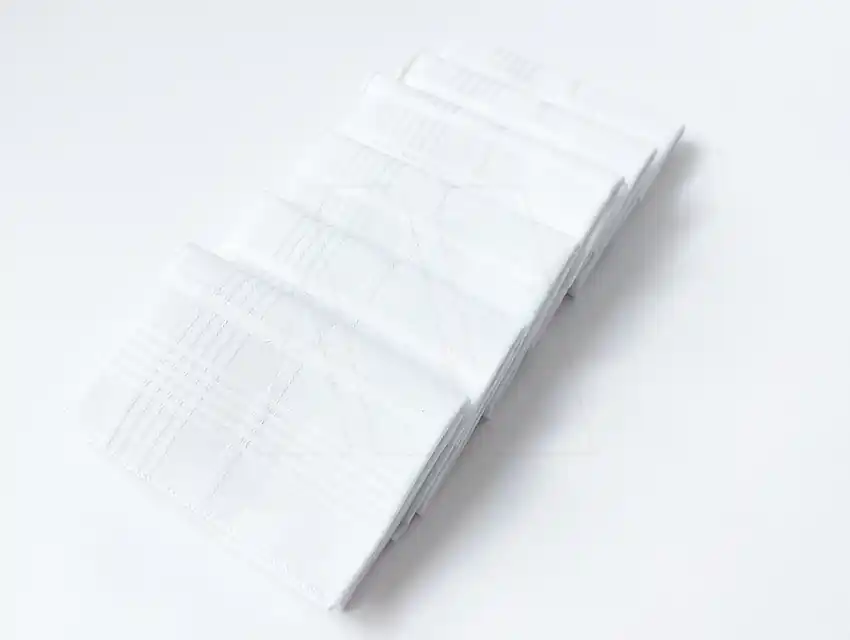 PAÑUELOS HOMBRE BLANCOS 100%ALGODON X 6UN