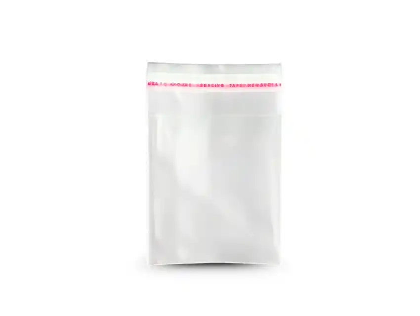 BOLSA TRANSPARENTE POLIPROPILENO CON CIERRE ADHESIVO 14CM X 20CM X 200UN 
