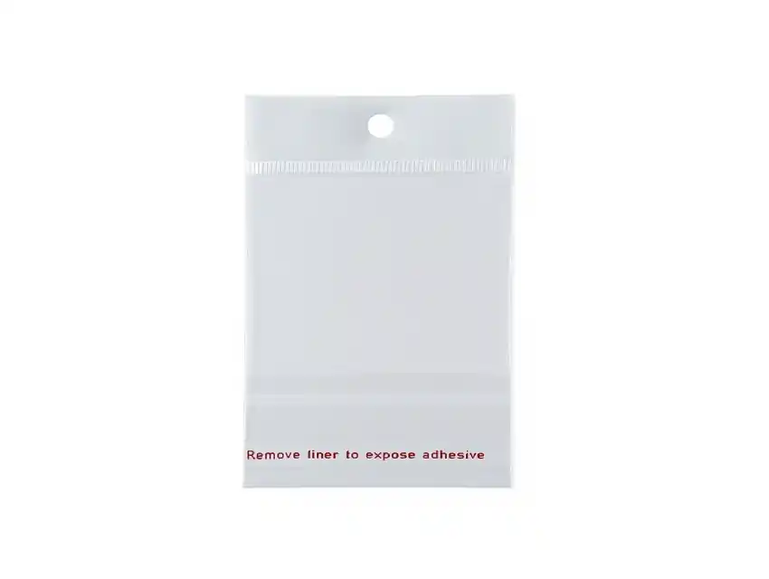 BOLSA TRANSPARENTE POLIPROPILENO PARA COLGAR 11CM X 16CM X 200 UN