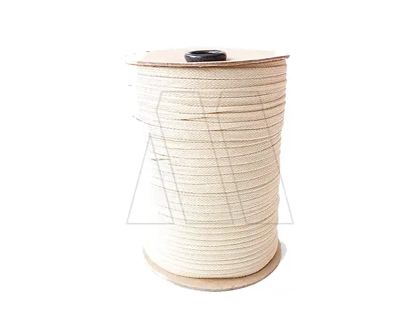 CORDON POLIESTER CHATO TRENZADO N°3 NATURAL EN ROLLO 10MM X 100MTS