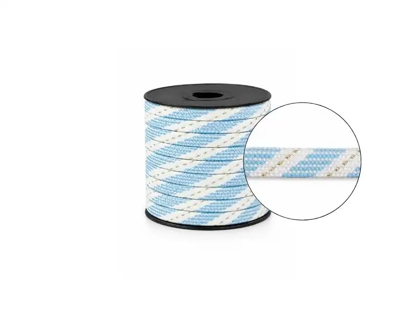 CORDON CHATO POLIESTER TRENZADO C/ LUREX DORSA ARGENTINA 10MM X 25MTS