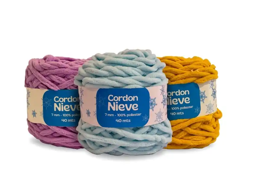 CORDON NIEVE 100% POLIESTER 7MM X 40MTS (100GRS APROX)