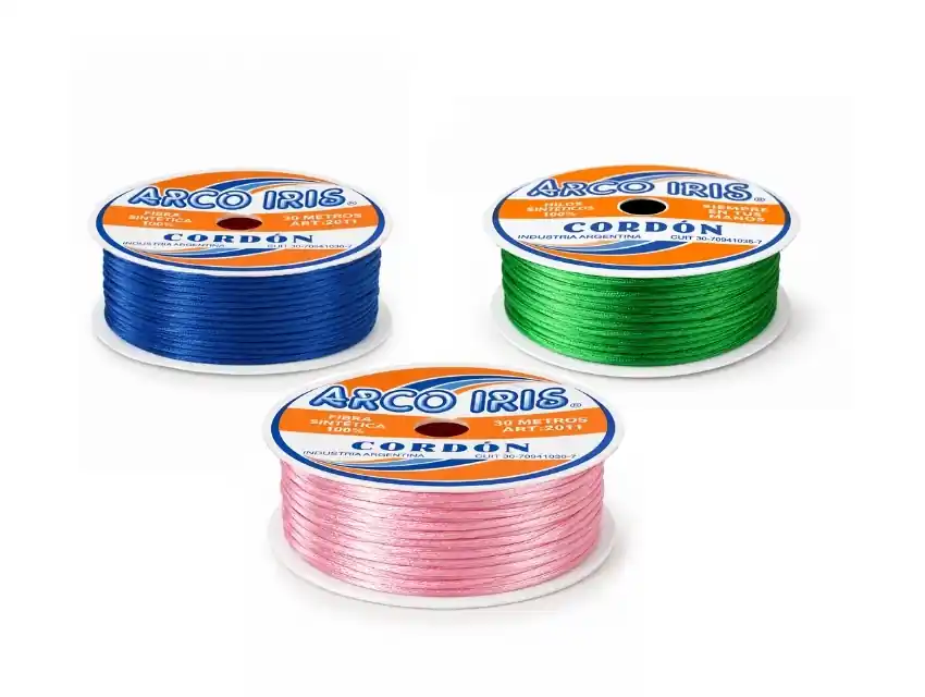 CORDON DE SEDA ARCO IRIS 1MM X 30MTS
