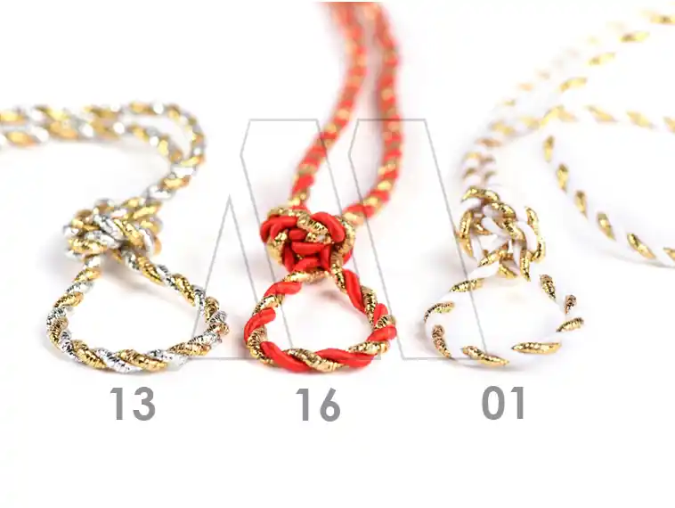 CORDON METALICO BICOLOR CORDON DE ORO X 10MTS