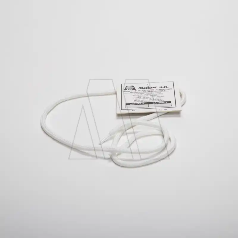 CORDON REDONDO POLIESTER BLANCO 90CM X 10 PARES