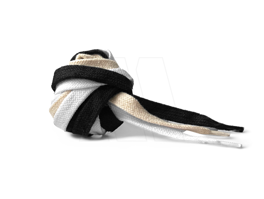  CORDON ALGODON CHATO TRENZADO 13MM X 120CM X 10 PARES 