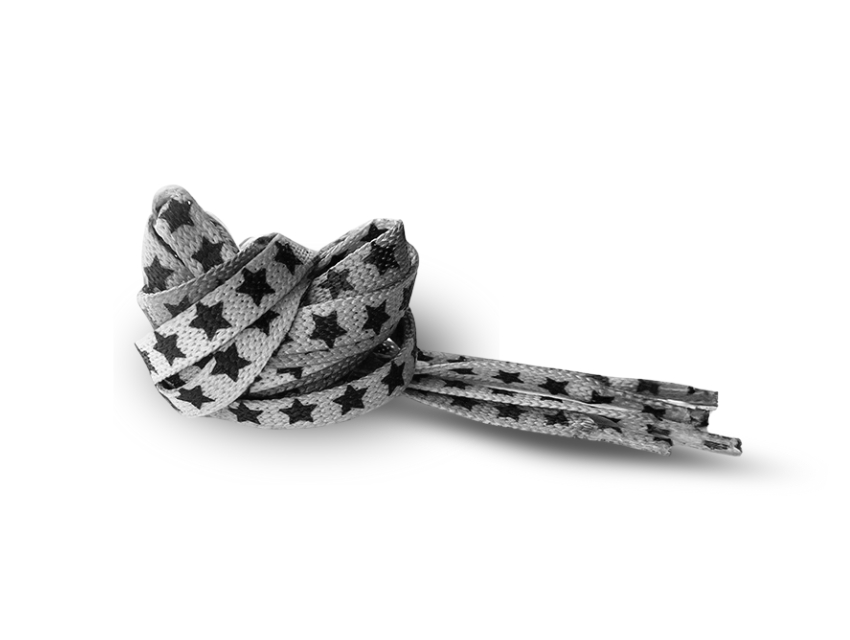  CORDON CHATO POLIESTER SUBLIMADO ESTRELLAS 120CM X 10 PARES 