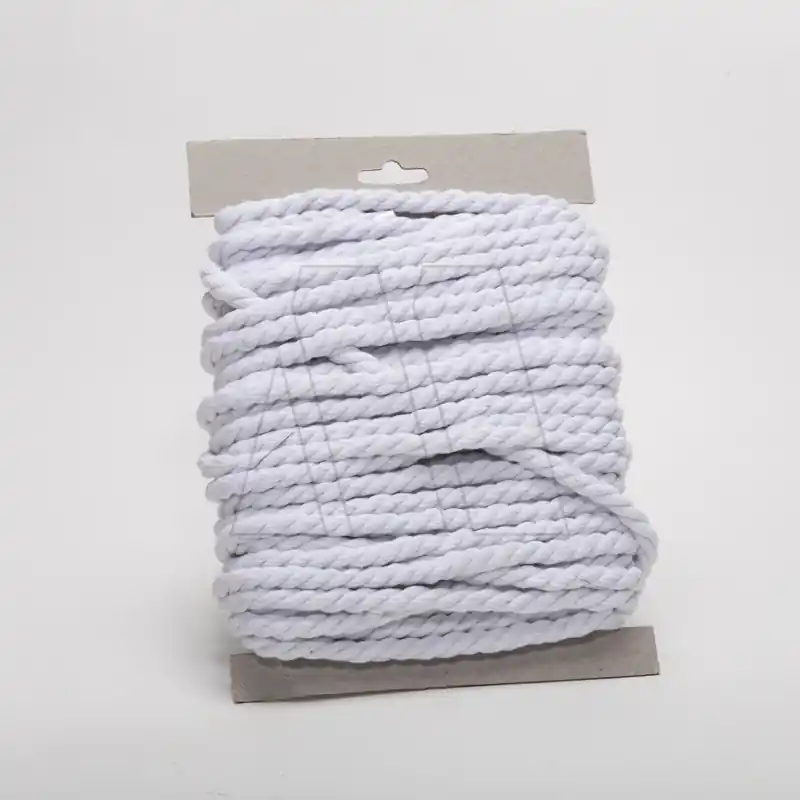 CUERDA DE ALGODON MERIVA BLANCA 8MM X 20MTS
