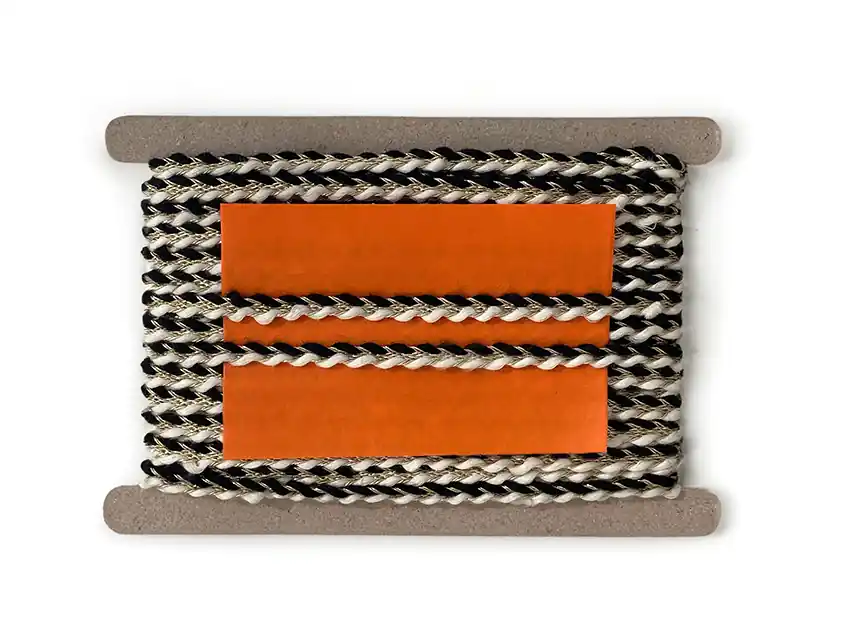 CORDON ALGODON TRENZADO C/ LUREX 8MM X 20MTS