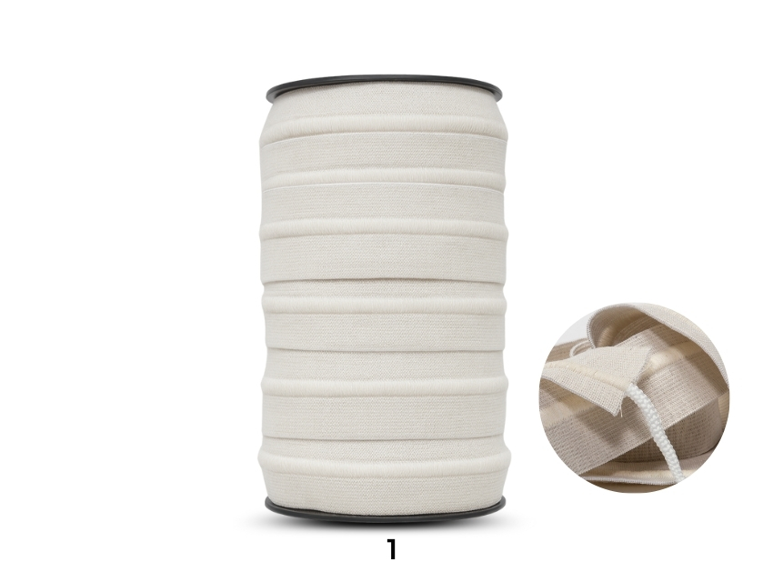 ELASTICO CON CORDON ALGODON 40MM X 30MTS