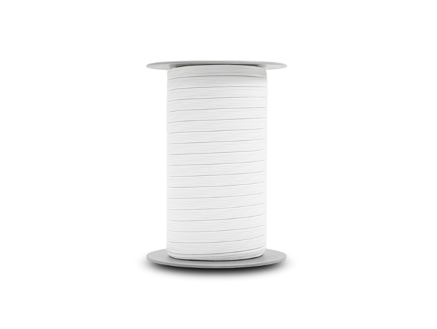 ELASTICO ALGODON BLANCO 9MM X 50MTS