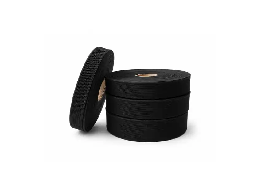 ELASTICO POL CORDON DE ORO DEEP NEGRO 35MM X 25MTS