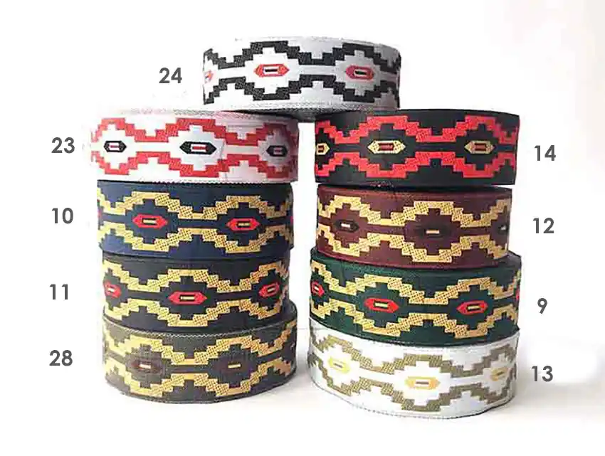 GALON BORDADO PAMPA 25MM X 10MTS