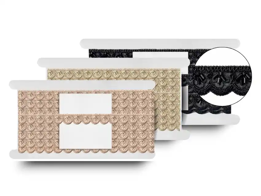 GALON BORDADO C/ LUREX ESTAMBUL 2CM X 9MTS