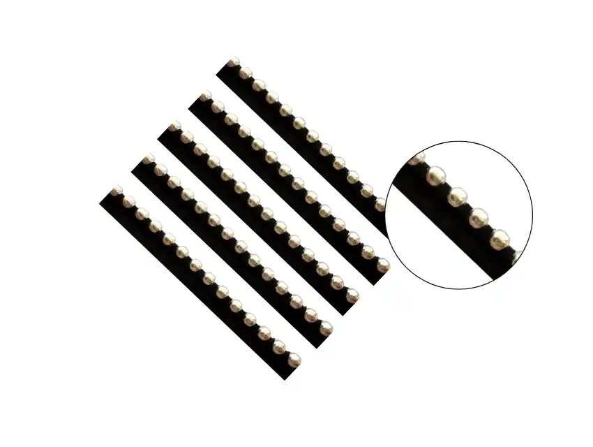 GALON CON PERLAS METALIZADAS 1,3CM X 10YDS