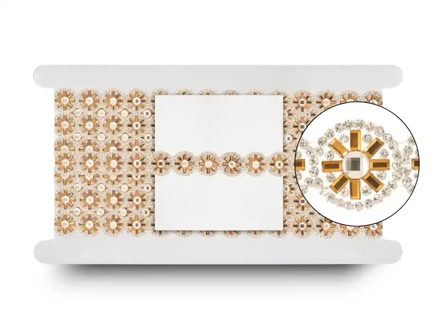 GALON TERMOADHESIVO STRASS IRIS X 15MM X 5YDS