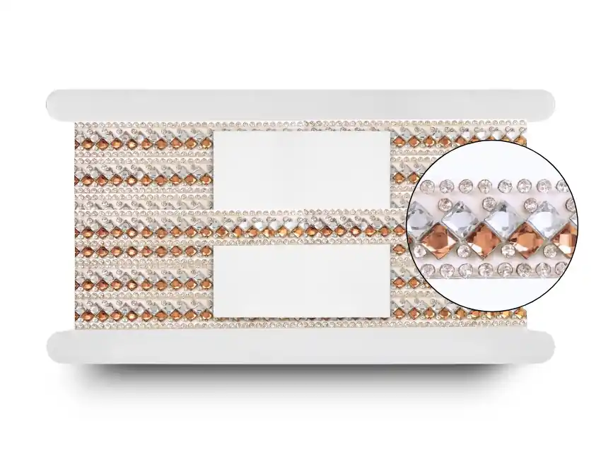 GALON TERMOADHESIVO STRASS HELENA X 14MM X 5YDS