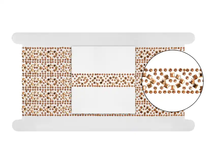 GALON TERMOADHESIVO STRASS OJO TURCO X 15MM X 4,57MTS