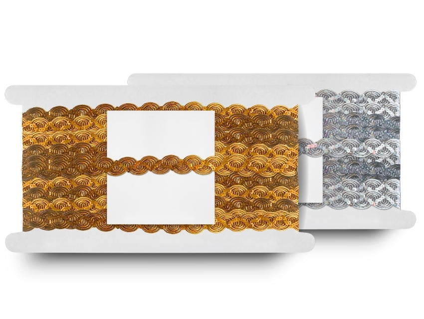 GALON LUREX C/LENTEJUELAS 1,8CM X 15YDS
