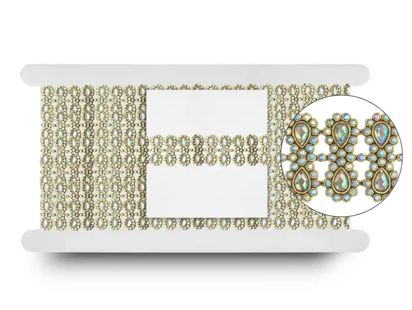 GALON PLASTICO CON BRILLO 3CM X 5YDS