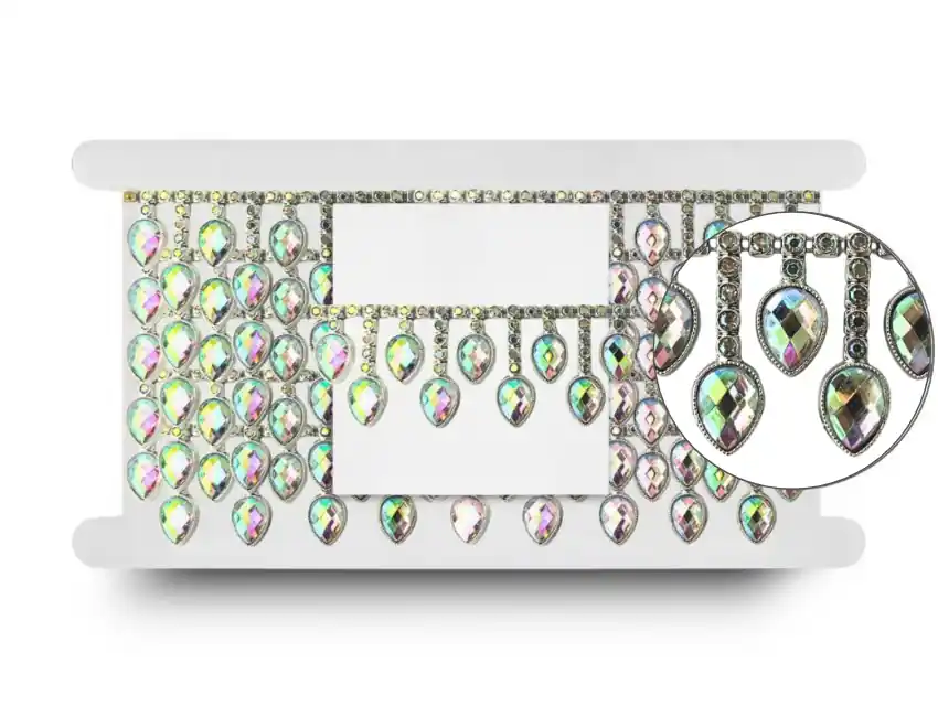 GALON PLASTICO CON BRILLO 3,8CM X 5YDS